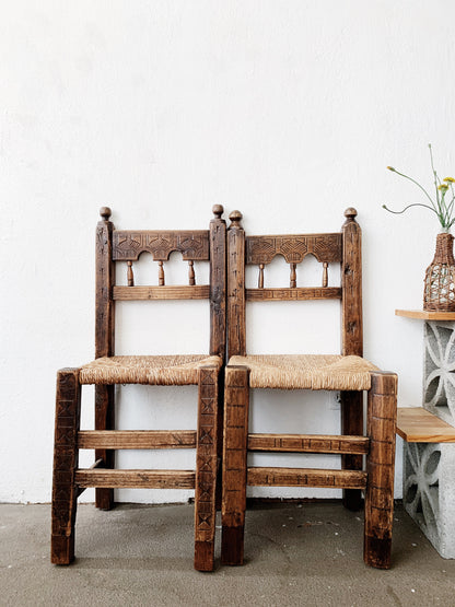 Mexican Carved Wood Chair