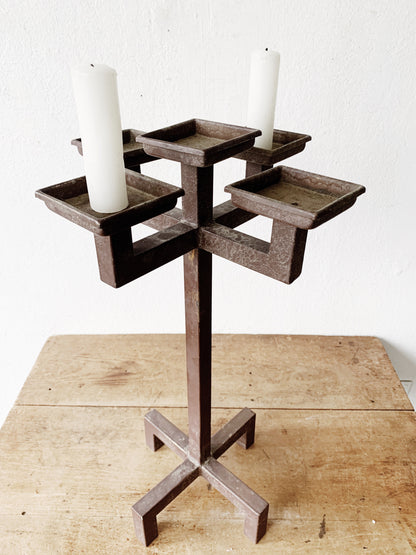 Tall Vintage Mission Style Candelabra