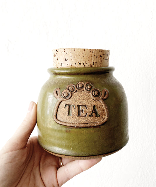 Vintage Stoneware Tea Jar