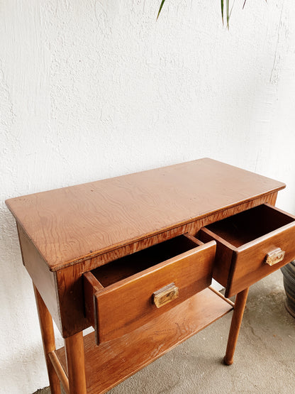Petite Vintage Handmade Side Table / Console