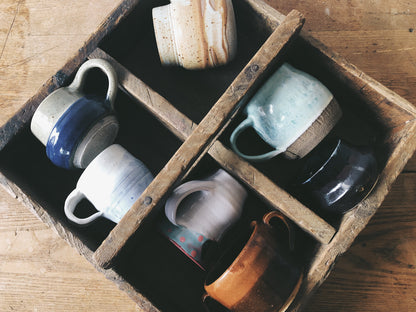 Primitive Divided Wood Caddy