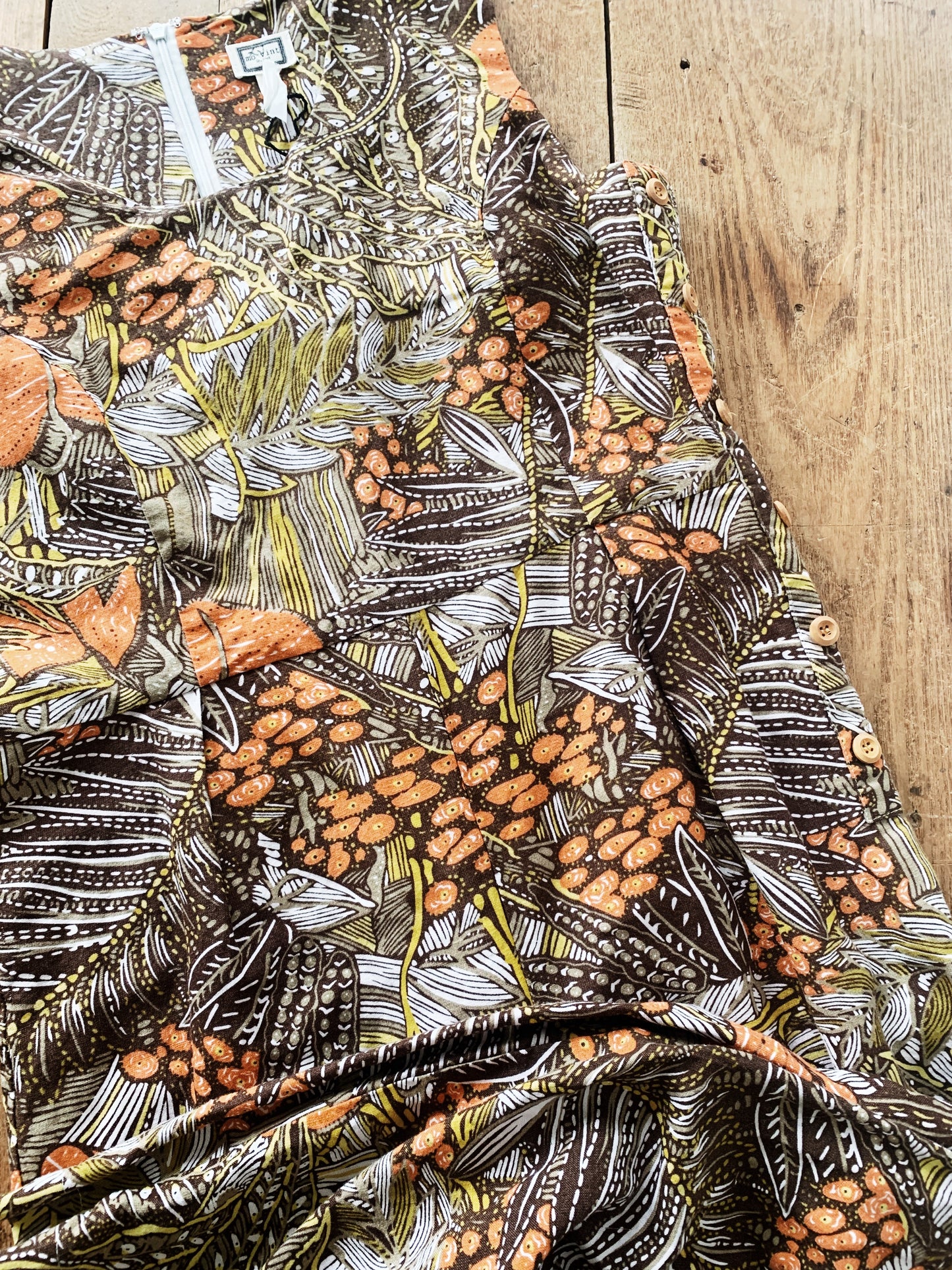 Cotton/ Linen Blend Mo Vint Jumpsuit