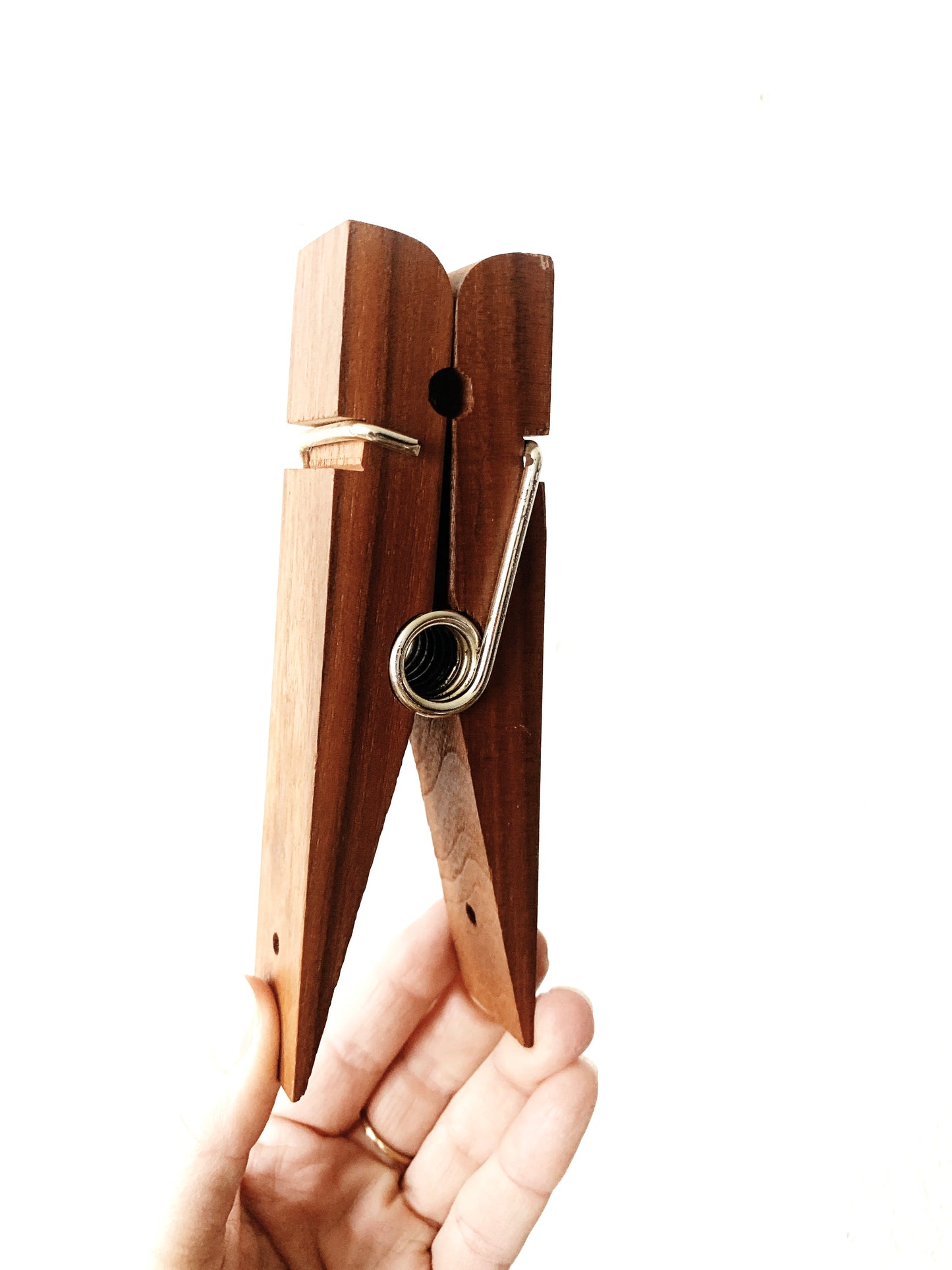 Large Vintage Wood Paperclip