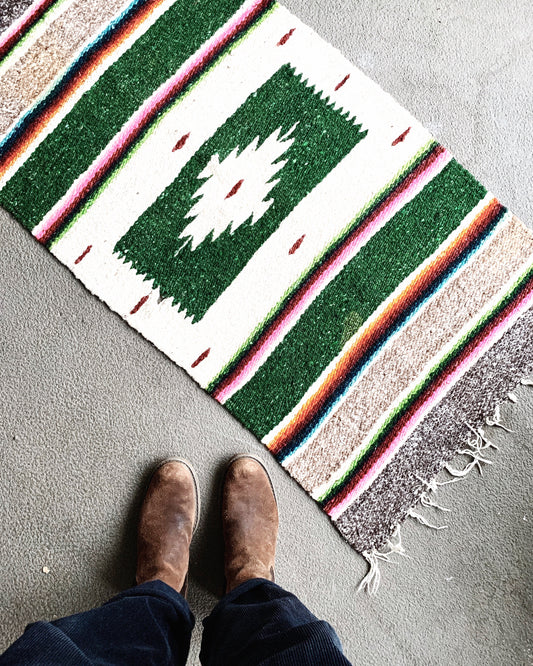 Thick Vintage Wool Throw Rug