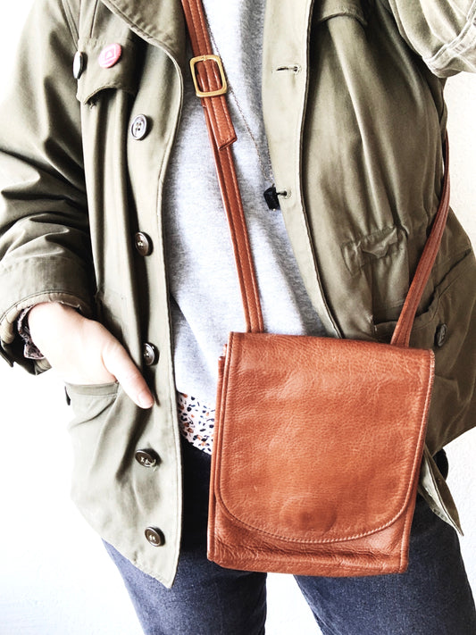 Vintage Leather Crossbody Bag