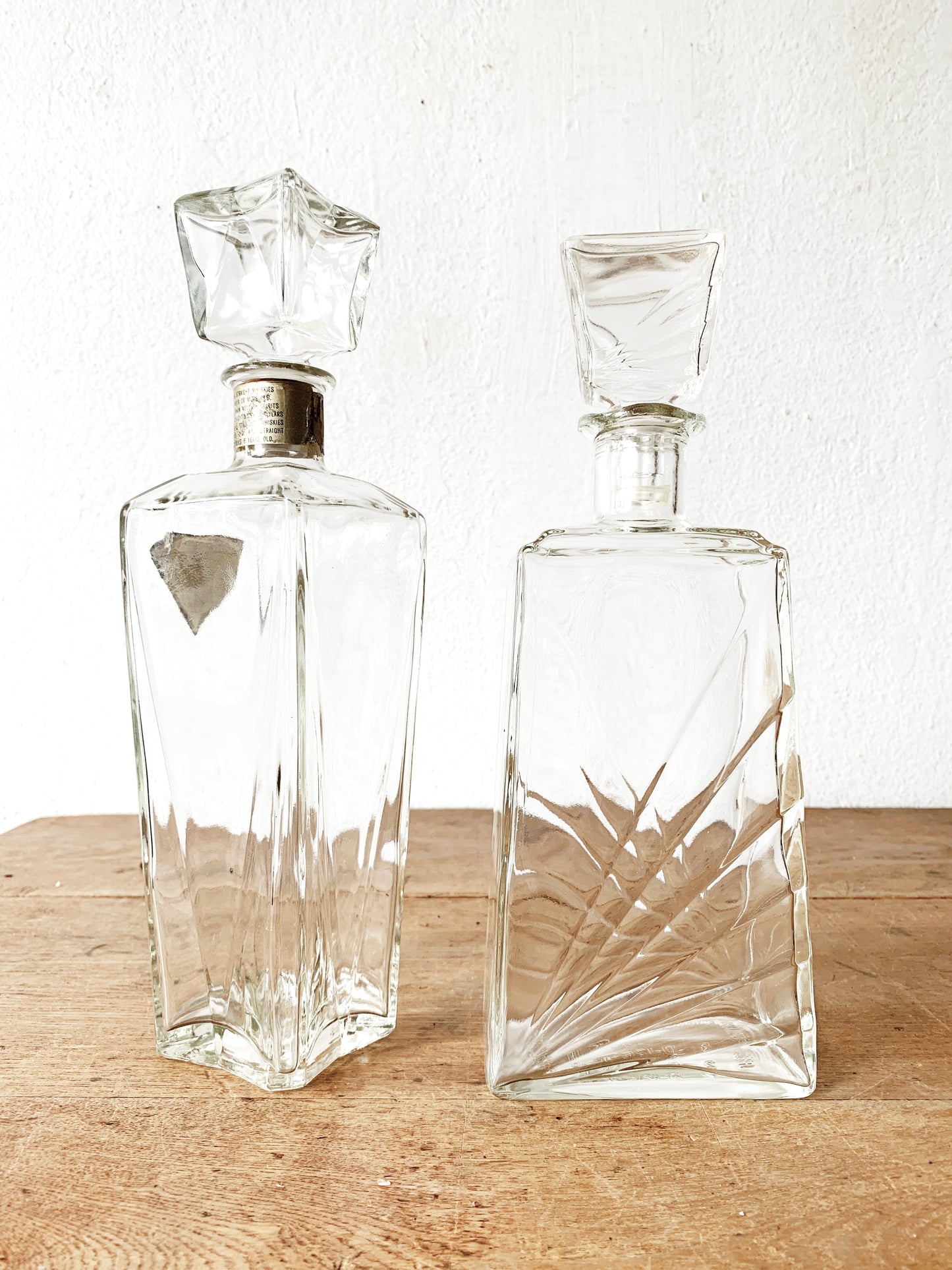 Vintage Liquor Decanter Pair