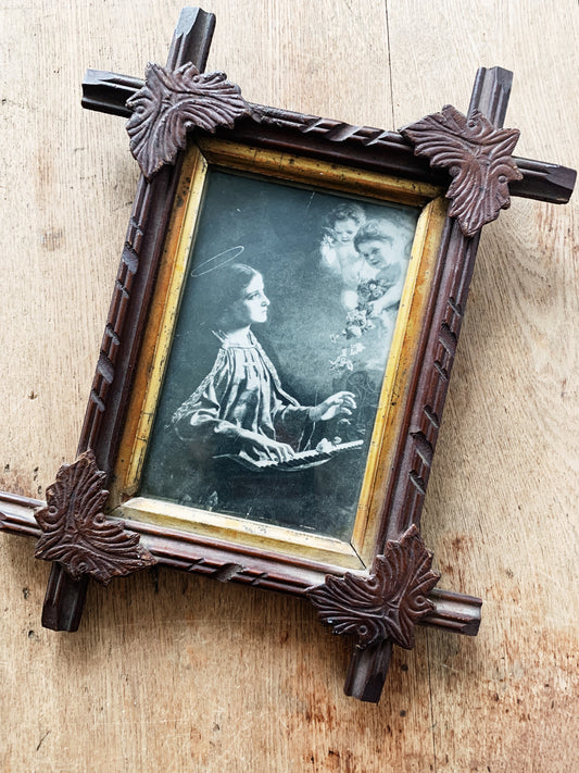 RESERVED KARLA Antique Framed Angel Print