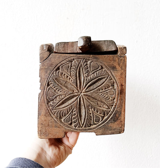 Antique Carved Tibetan Box
