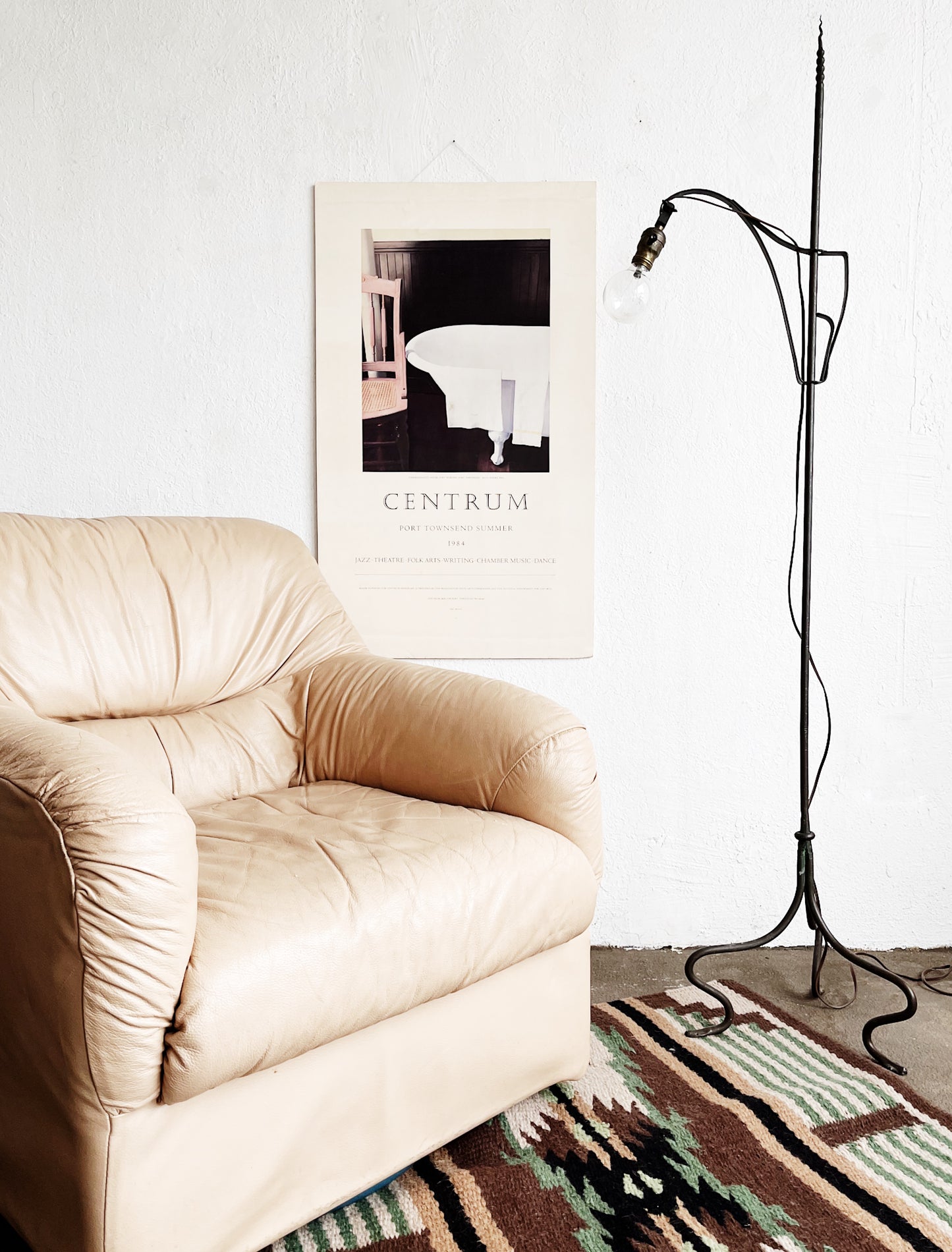 Vintage Leather Swivel Chair