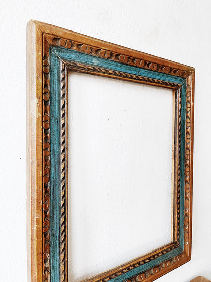 Mid Century Carved Wood Frame