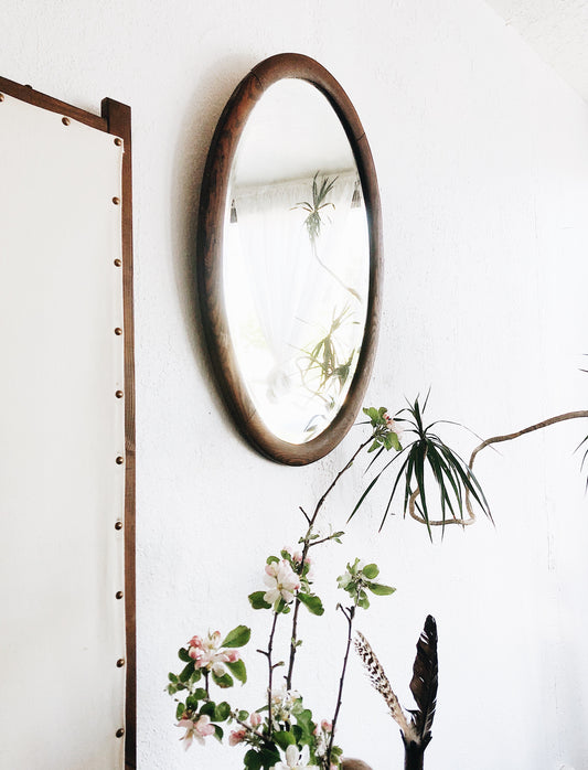 Antique Beveled Oval Mirror