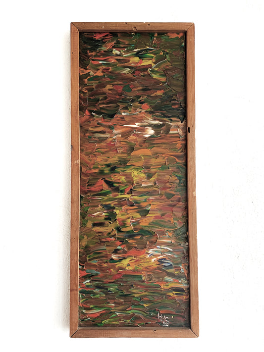 Wood Framed Abstract Oil Painting