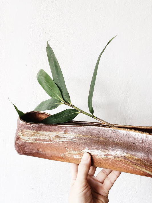 Vintage Oblong  Stoneware Planter