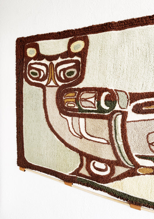 Handmade Northwest Coast Inspired Hooked Rug