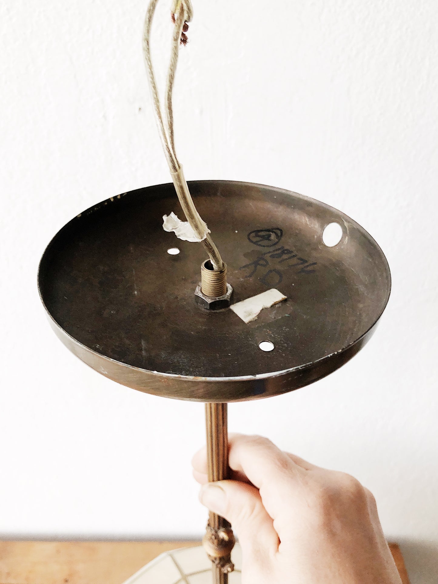 Vintage Capiz Shell Pendant Lamp