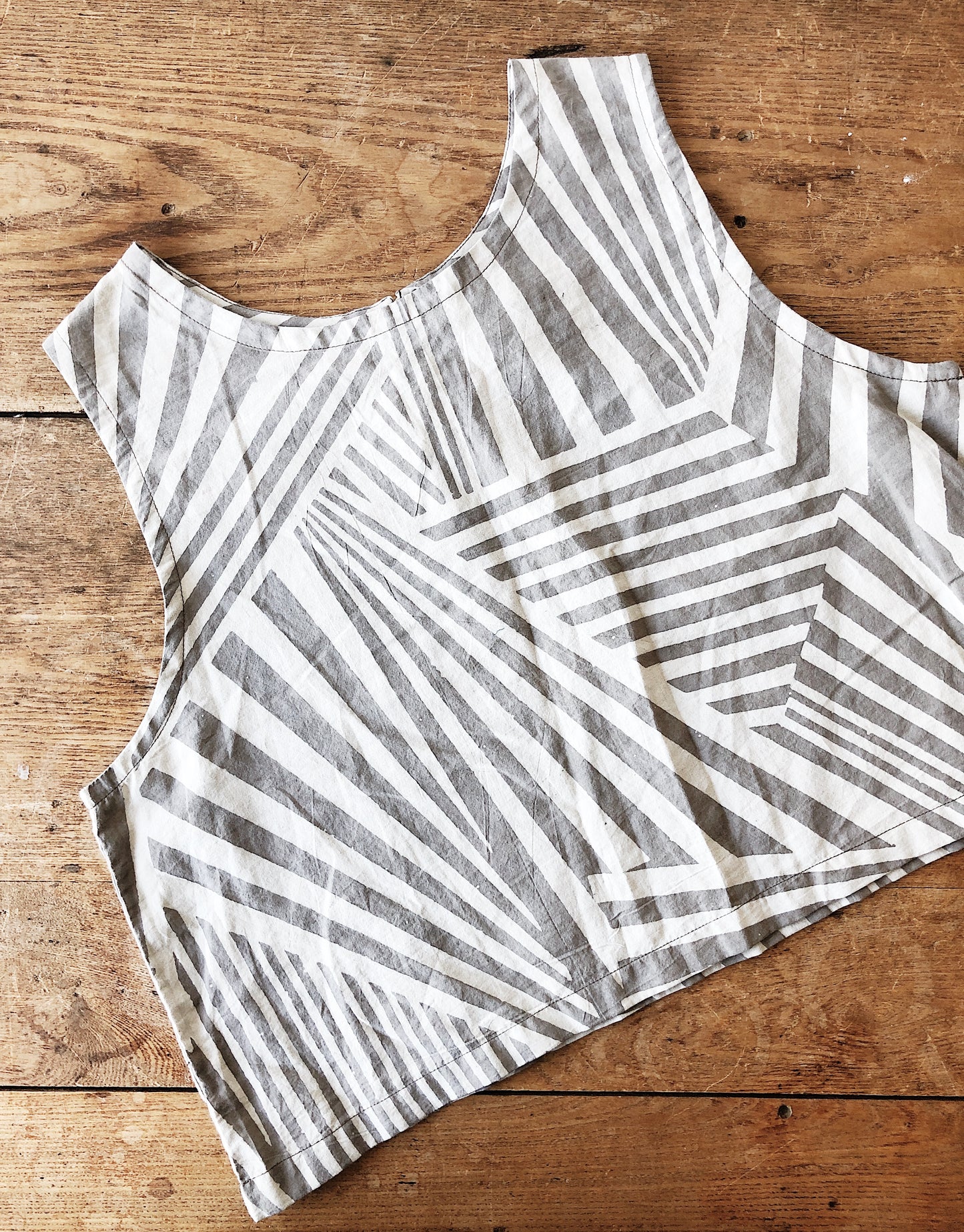 Block Printed Crop Top