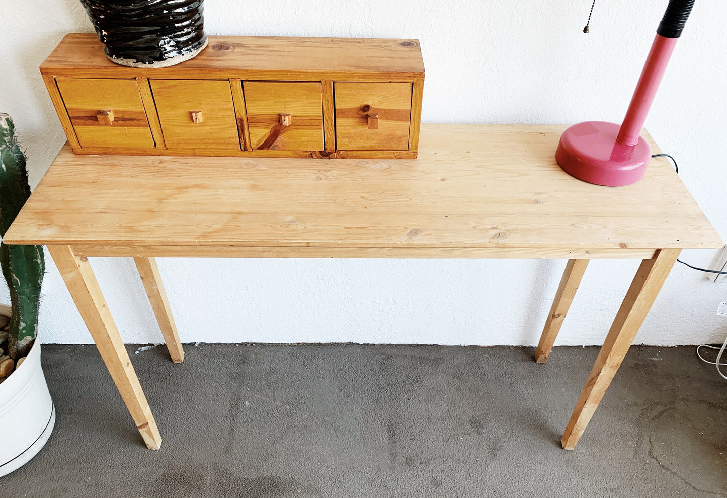 Unfinished Pine Console Table