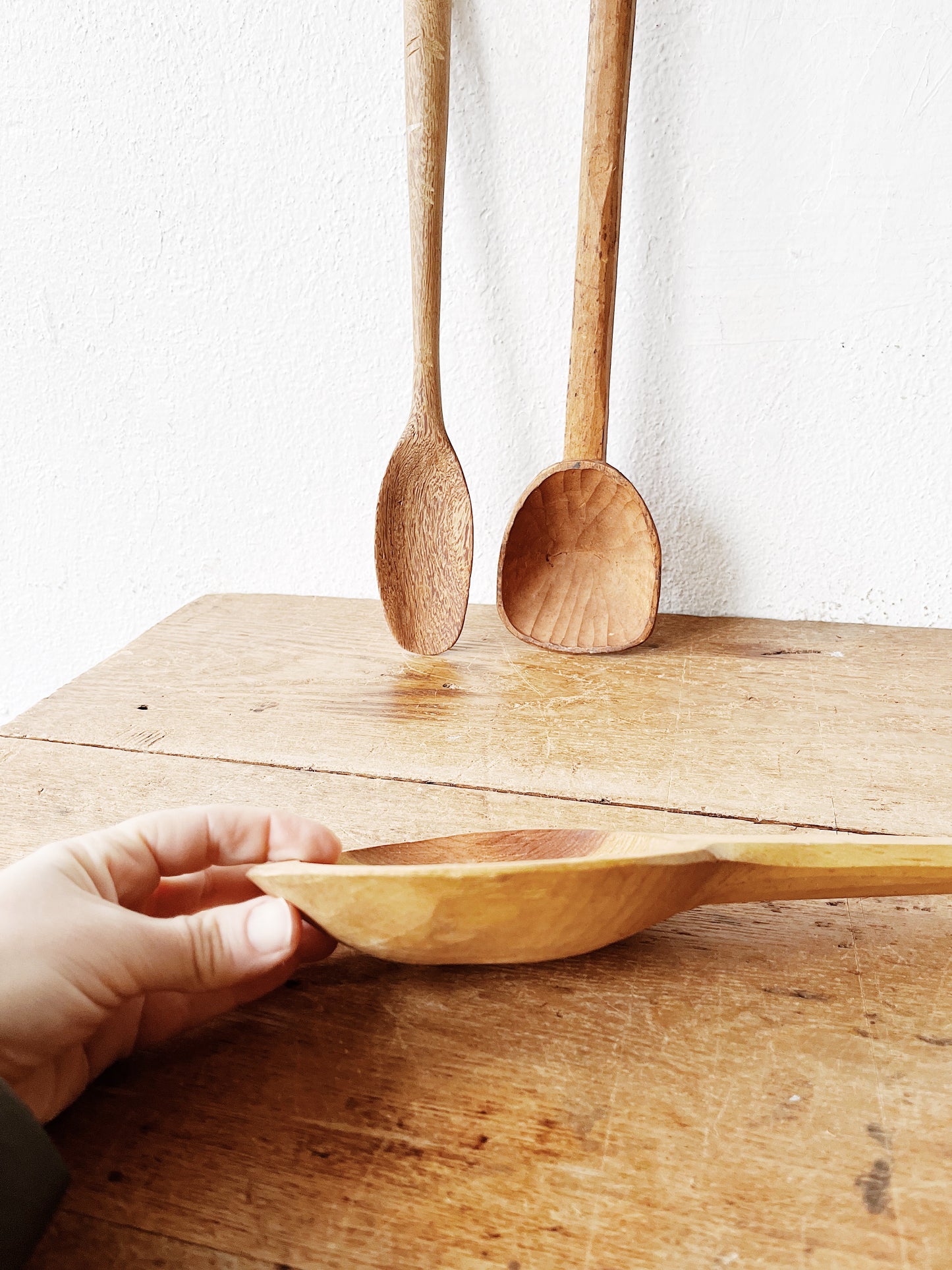 Oversized Primitive Wood Spoon Collection