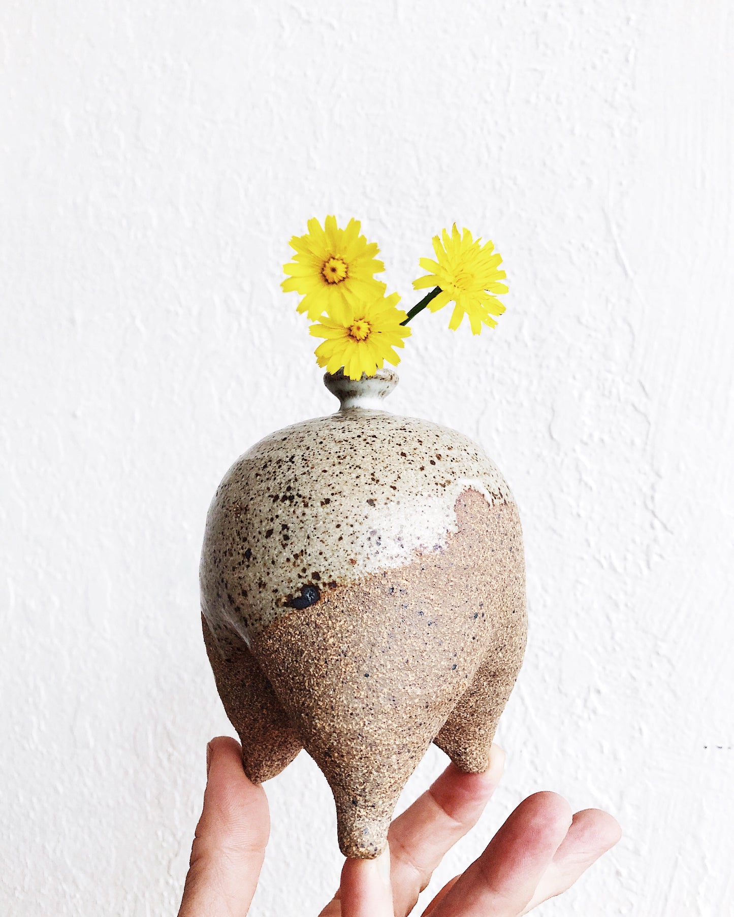 Vintage Handmade Footed Weed Pot