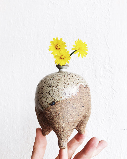 Vintage Handmade Footed Weed Pot