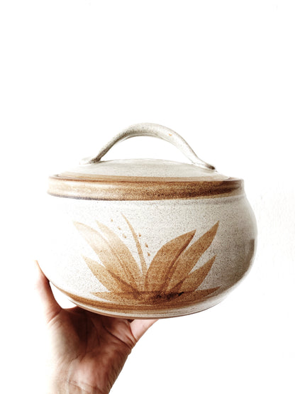 Large Vintage Designs West Lidded Crock