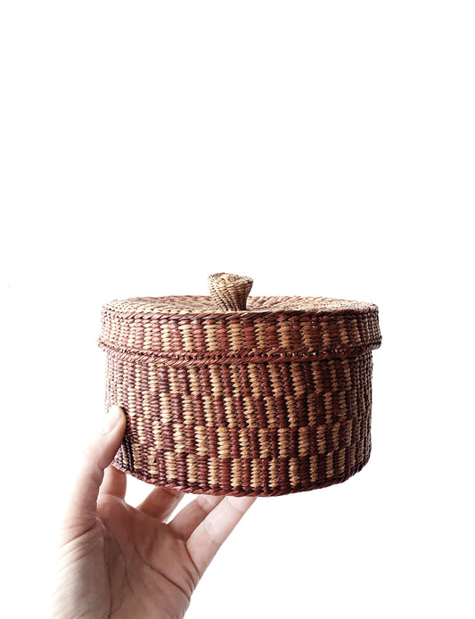 Woven Lidded Basket