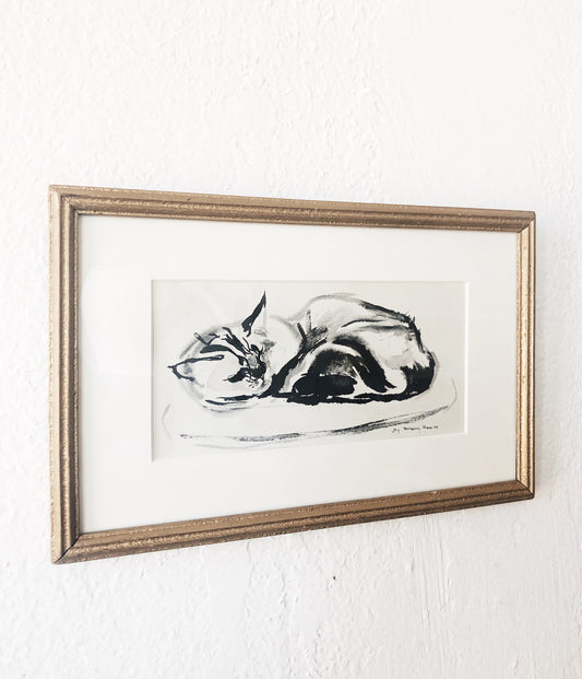 Vintage Mid Century Framed Lithograph