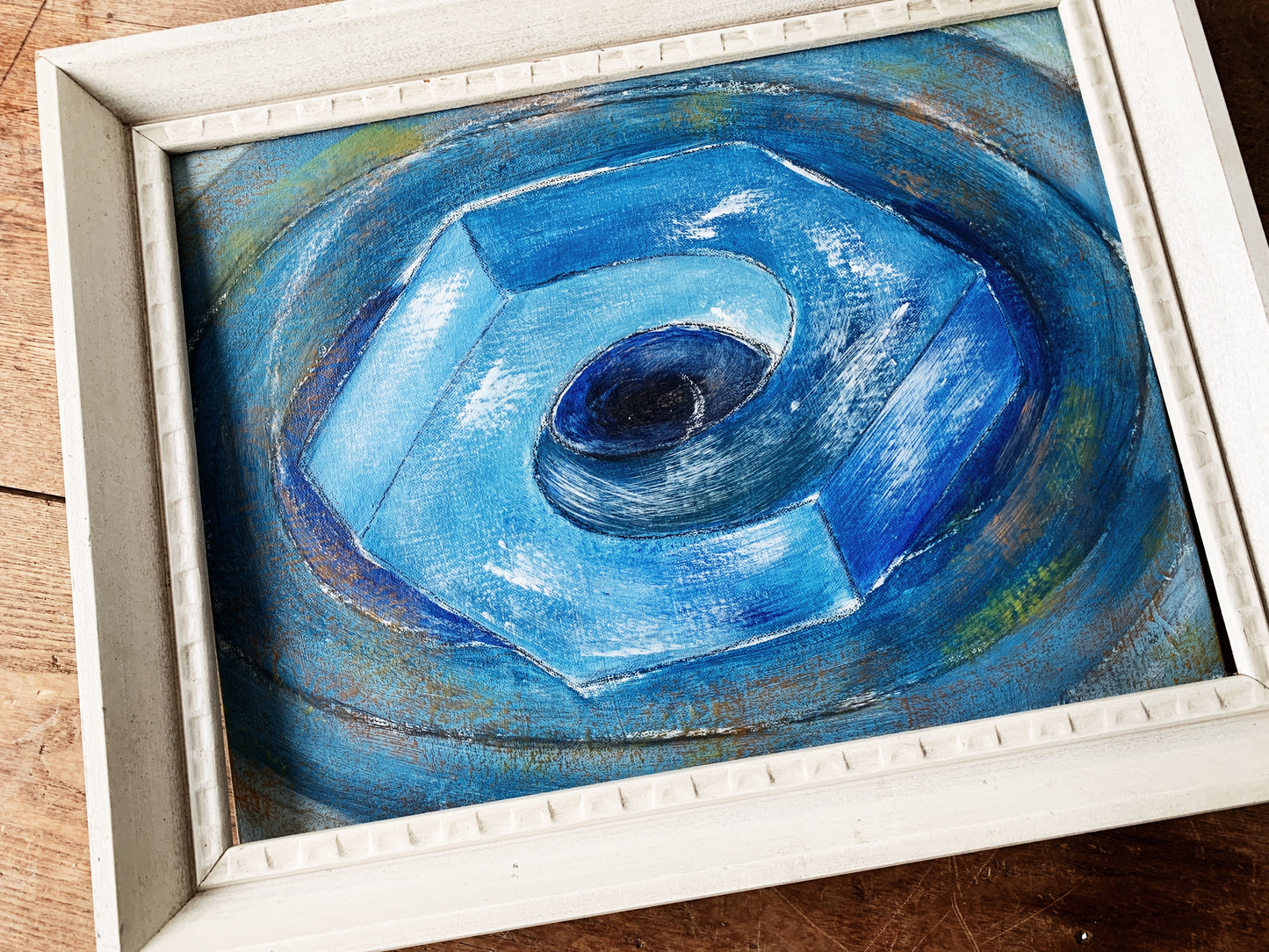 Vintage Framed Abstract Painting