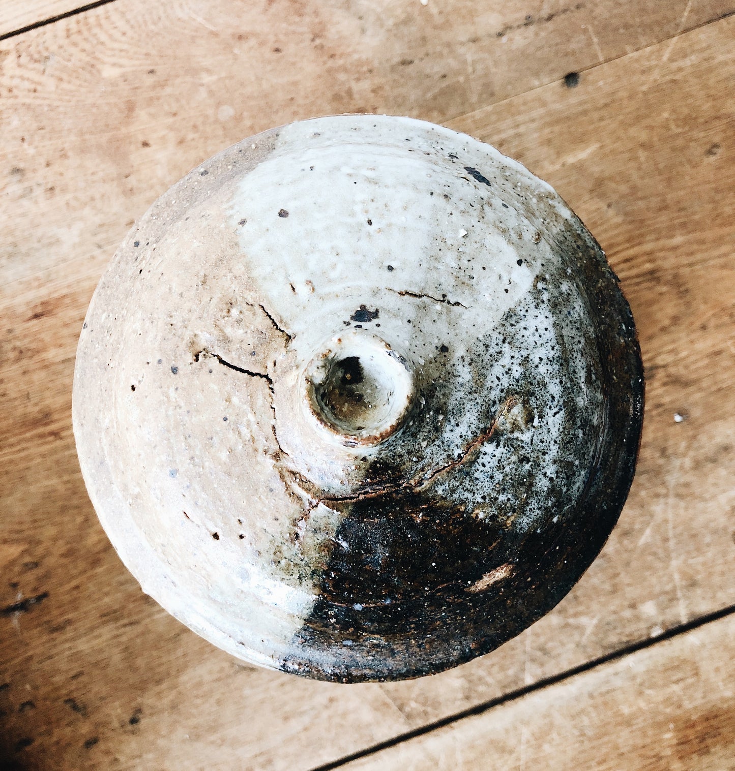 Vintage Lidded Stoneware Crock