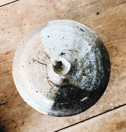 Vintage Lidded Stoneware Crock