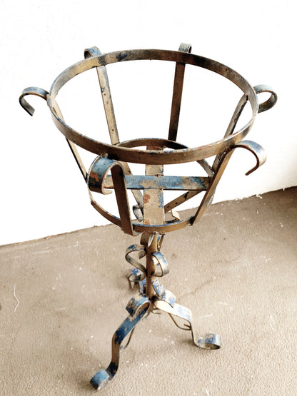 Mid Century Iron Plant Stand