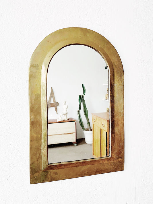Brass Arched Mirror