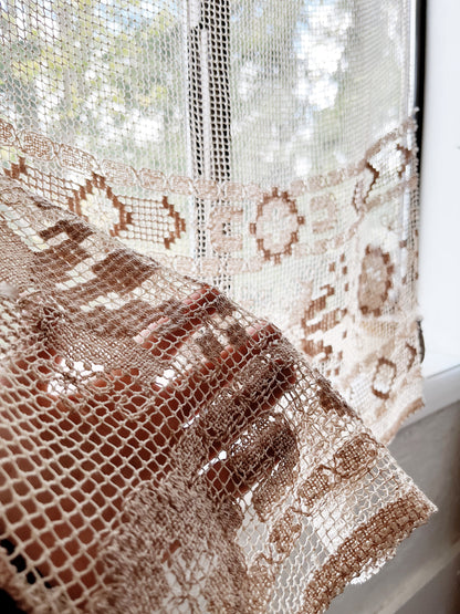 Antique Tatted Curtain Panel