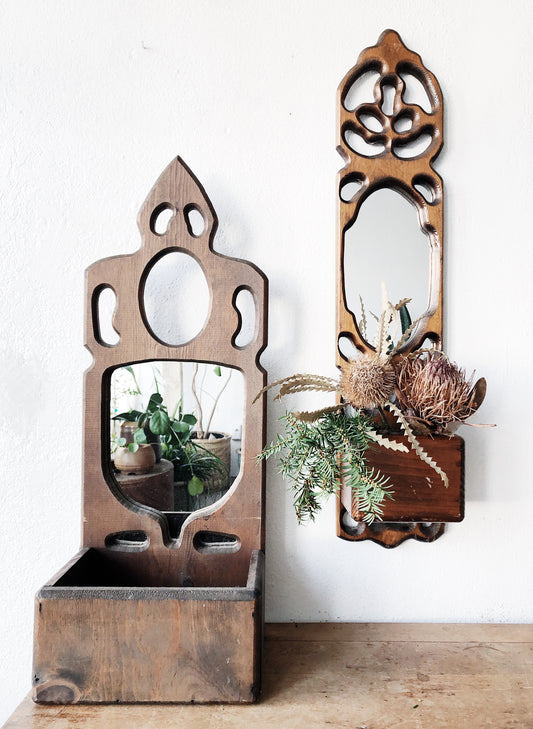 Vintage Mirrored Wall Planter