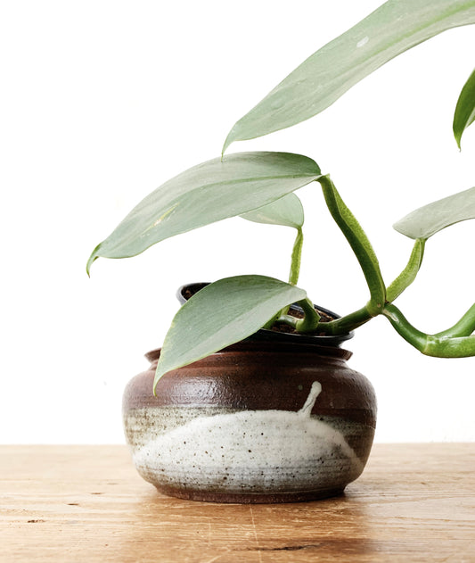 Vintage Stoneware Pot with Drainage