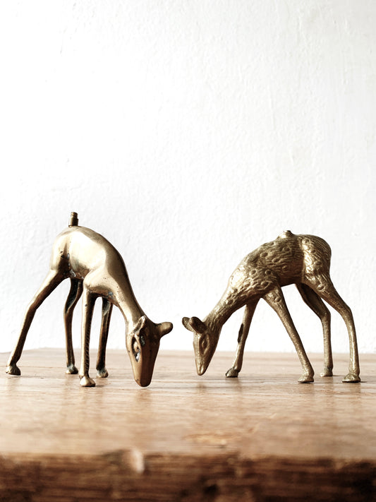 Mid Century Brass Deer