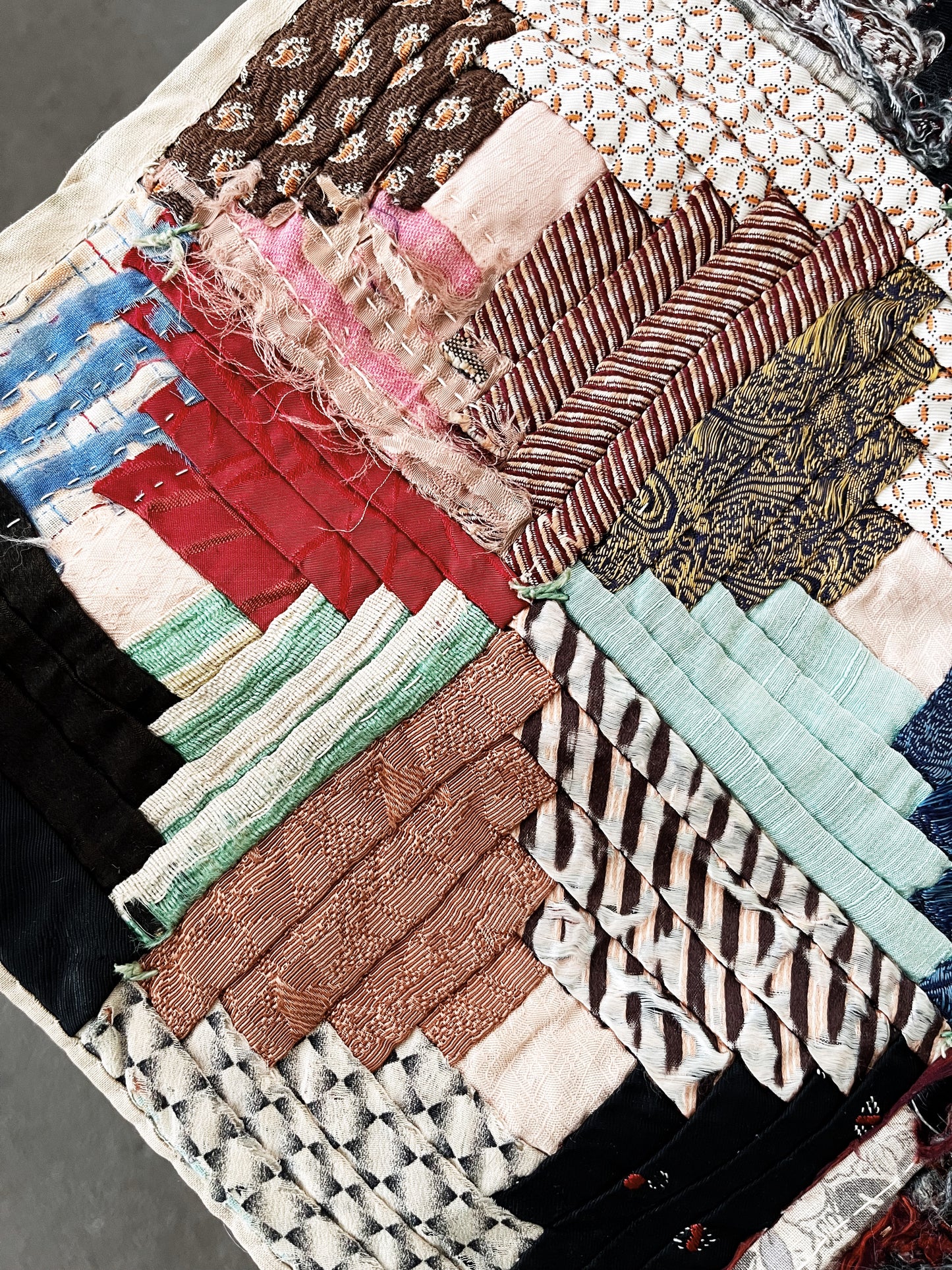 Antique Silk Quilt Hanging