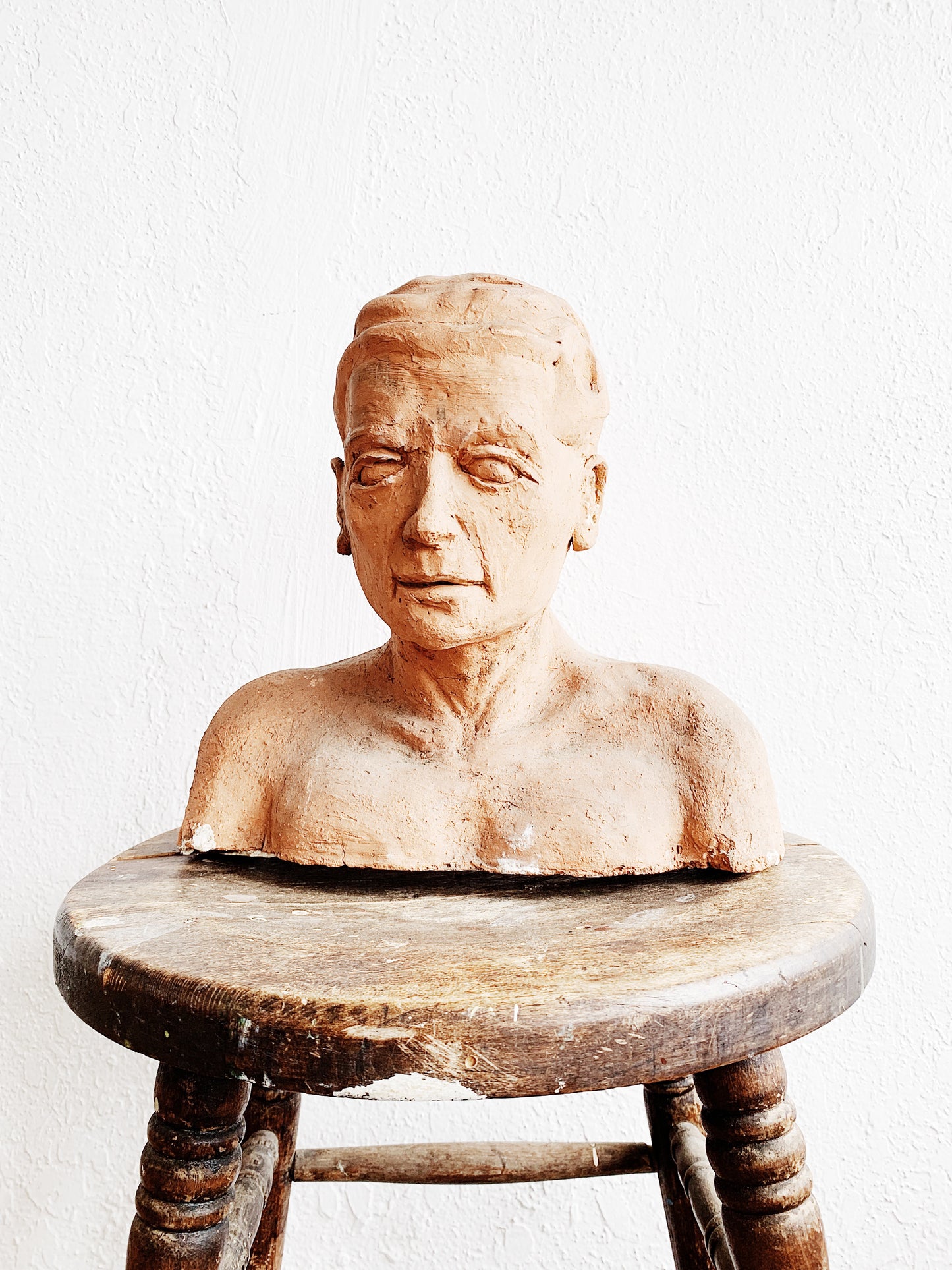 Vintage Clay Bust / Sculpture