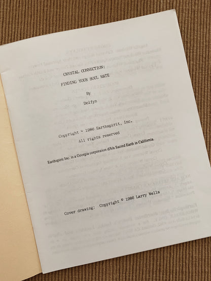 Vintage 1986 Crystal Booklet by Dolfyn