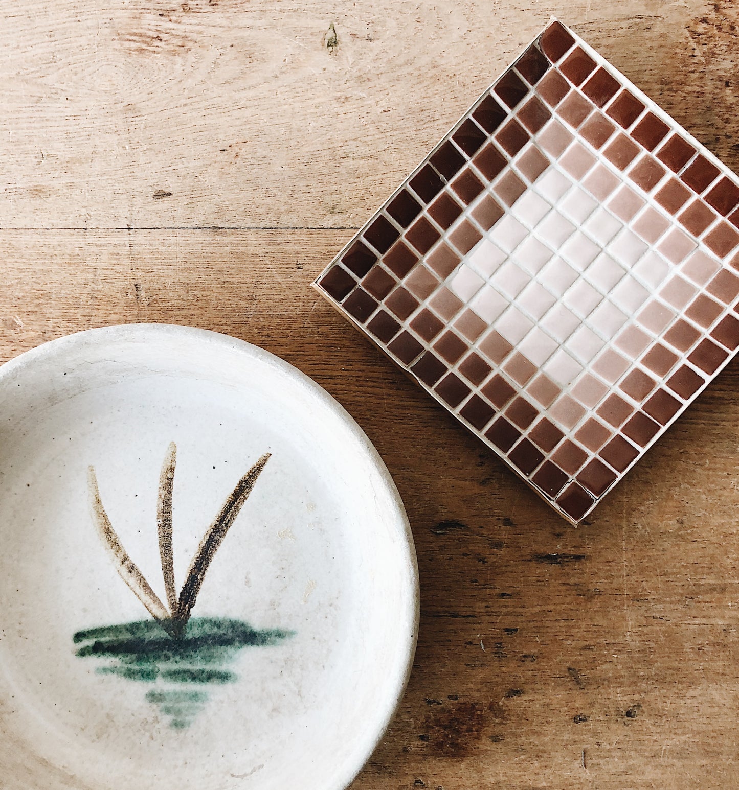 Vintage Mosaic Tile Dish