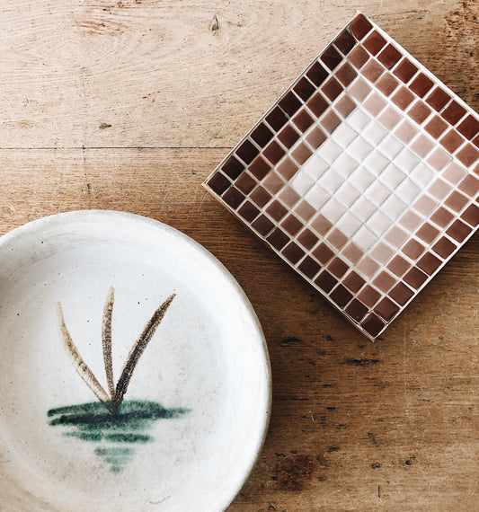 Vintage Mosaic Tile Dish
