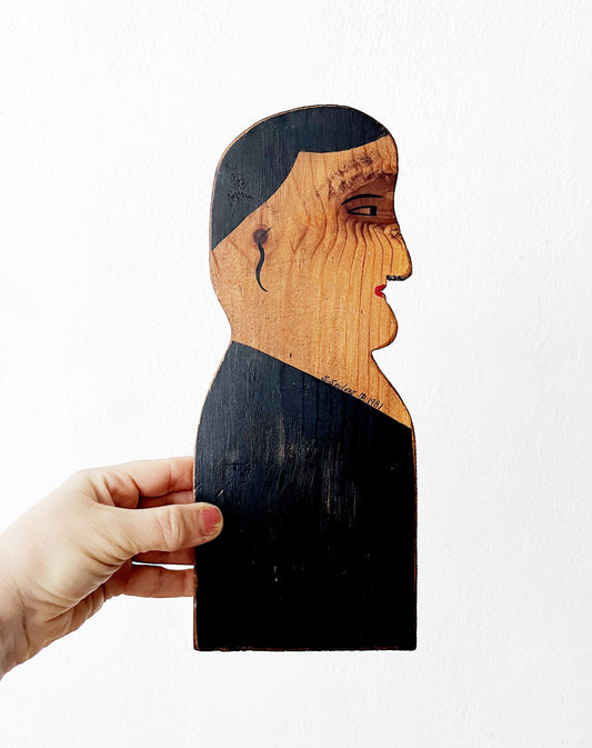Vintage Wood Cut Folk Art