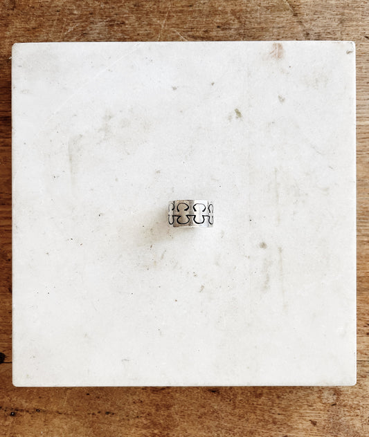 Vintage Incised Sterling Ring