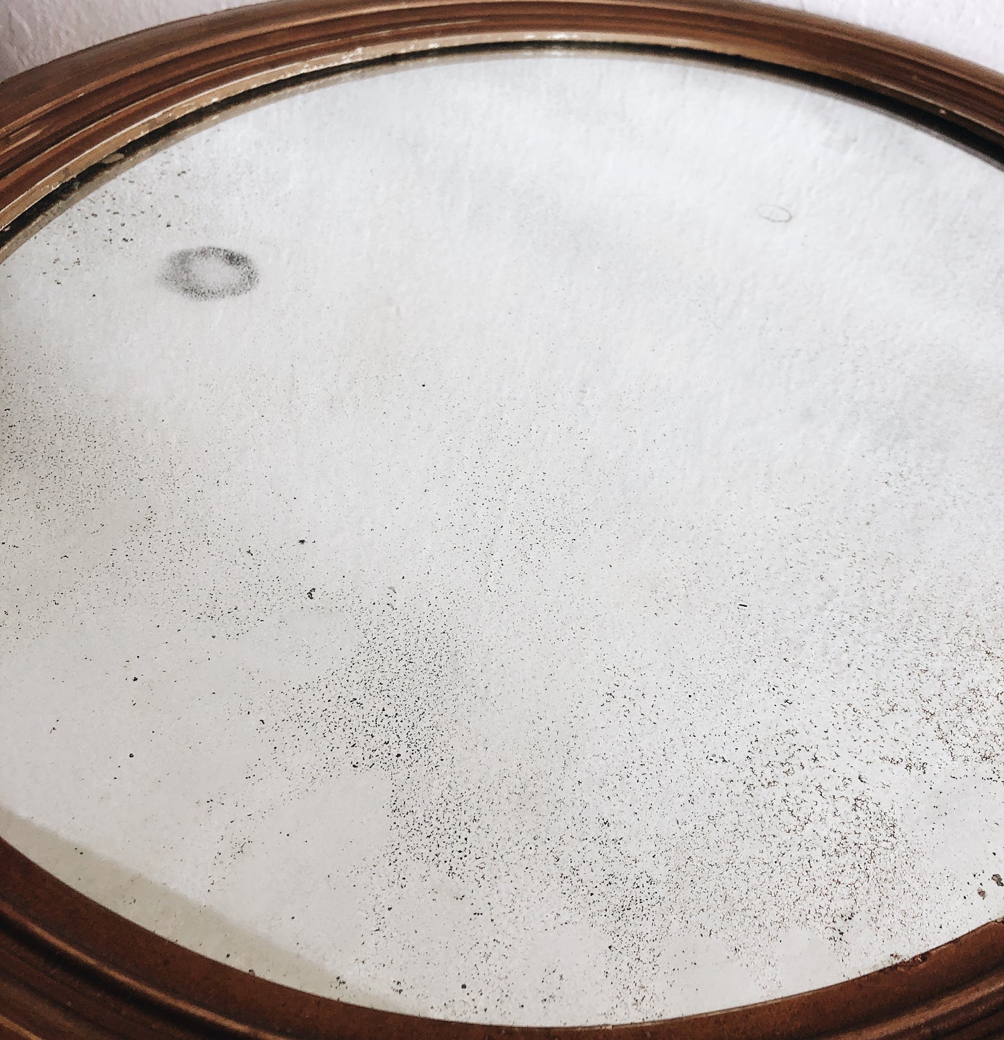 Antique Oval Gesso Mirror