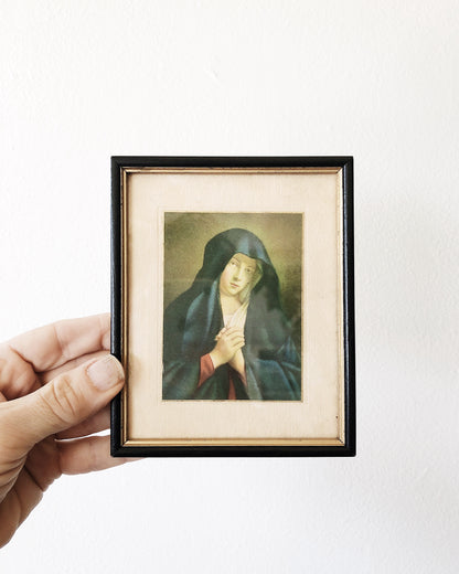Petite Antique Framed Madonna