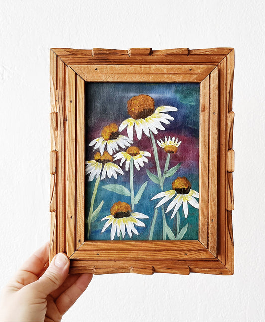 Original Folk Art Flower Painting