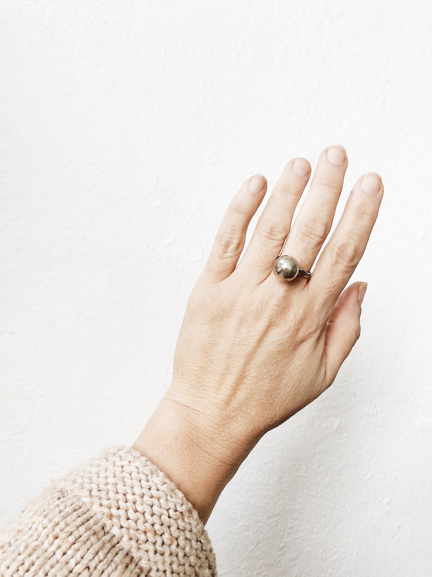 Vintage Sterling Ball Ring