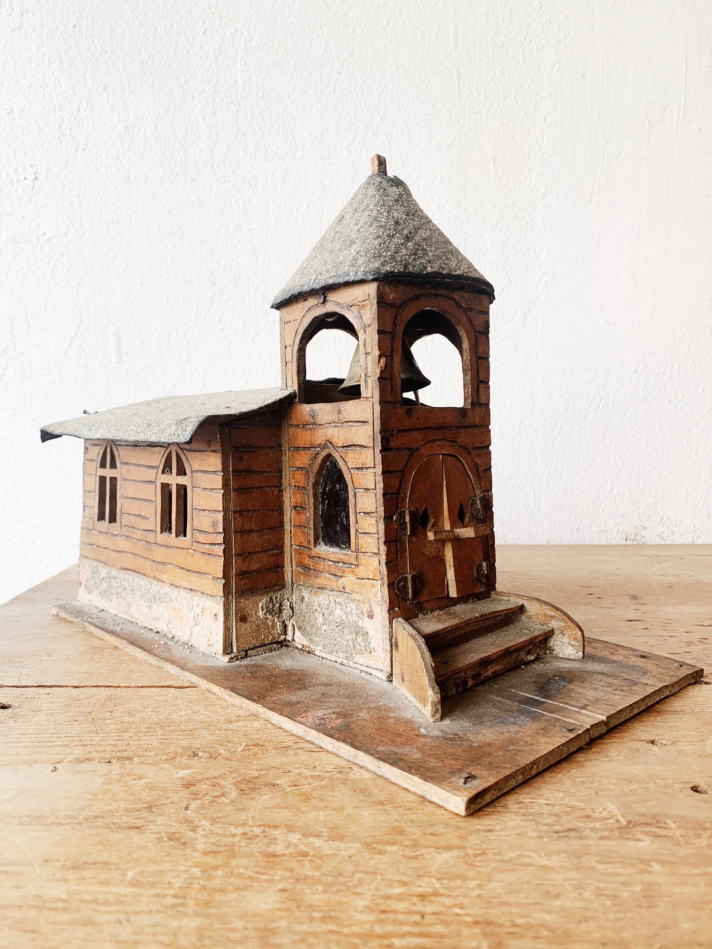 Antique Hand Made Church with Bell