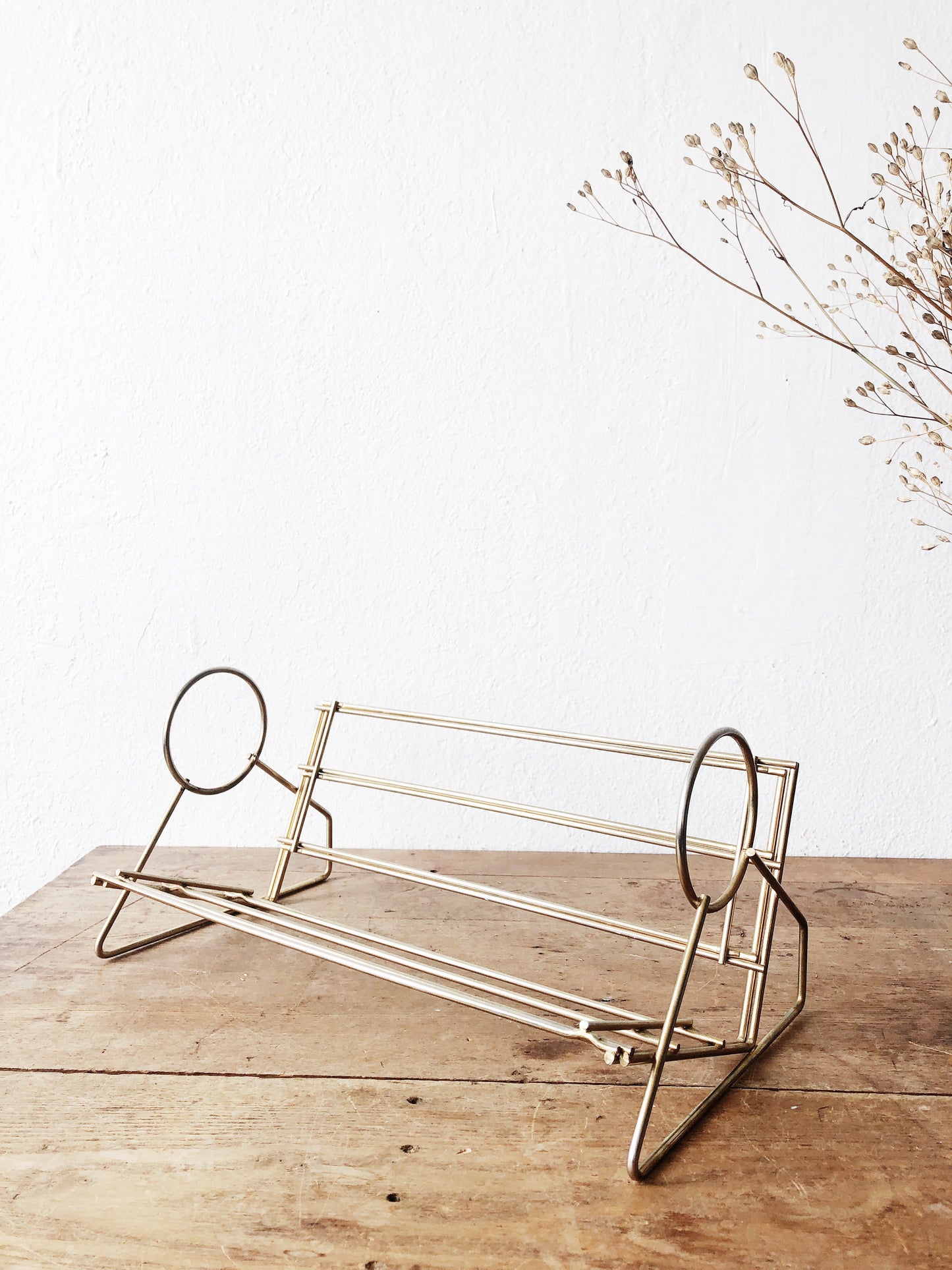 Vintage Expanding Brass Rack