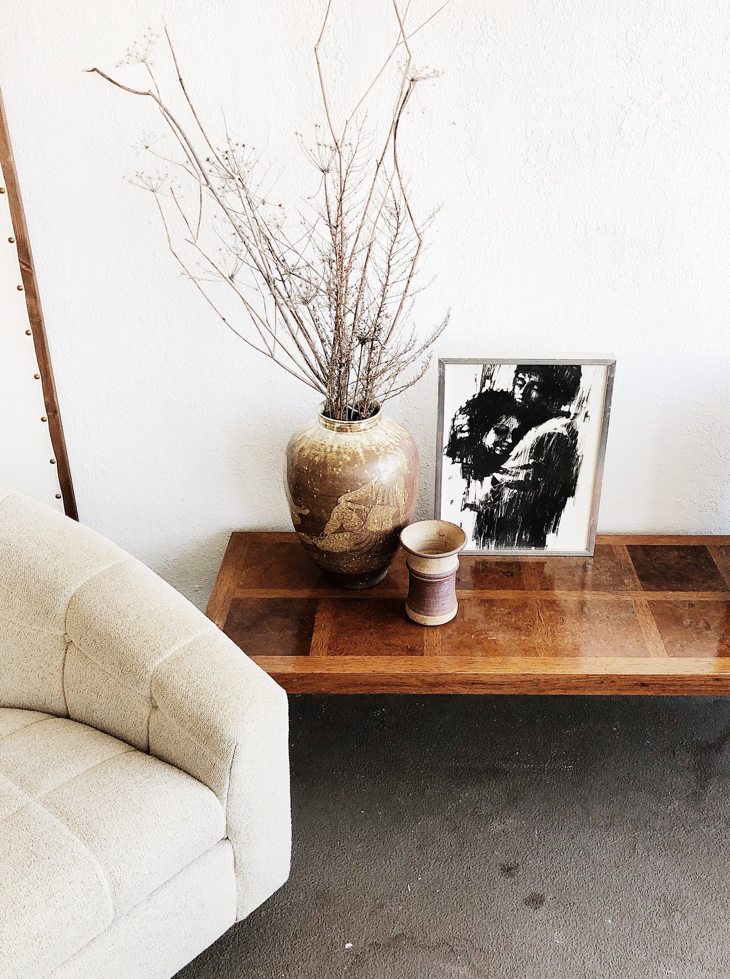 Vintage Parsons Leg Low Bench